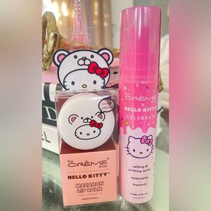 Hello Kitty Macaron Lip Balm whit Vitamin E and Setting Priming Spray Makeup Set